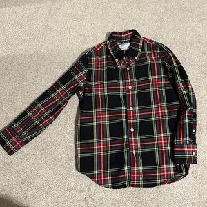 Crewcuts black watch plaid boys shirt